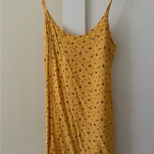 Yellow Floral Slip Dress